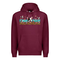 Burgundy french bulldogs Premium Hoodie - Jasminsmagicworld