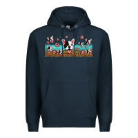 Navy french bulldogs Premium Hoodie - Jasminsmagicworld