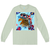 Matcha mullet eagle with balloon seamless pattern Long Sleeve Tee - BundleAndBundleShop