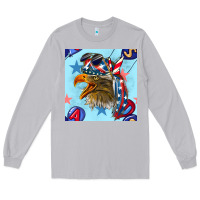 Moon Dust mullet eagle with balloon seamless pattern Long Sleeve Tee - BundleAndBundleShop