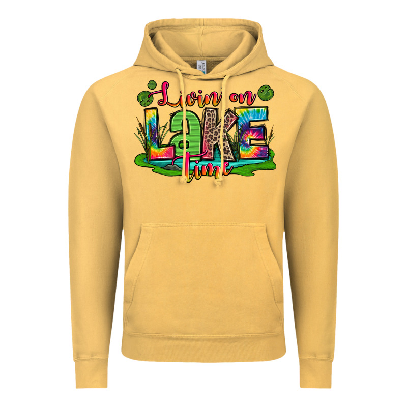 Living On Lake Time Vintage Hoodie by Zillion Design Studio | Teevron