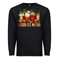 Black Christmas Santa coffee cups current mood Premium Sweatshirt - MaliasSmallBusiness