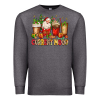 Charcoal Heather Christmas Santa coffee cups current mood Premium Sweatshirt - MaliasSmallBusiness