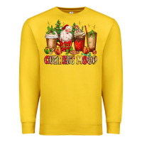 Lemon Christmas Santa coffee cups current mood Premium Sweatshirt - MaliasSmallBusiness