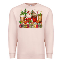 Pale Pink Christmas Santa coffee cups current mood Premium Sweatshirt - MaliasSmallBusiness