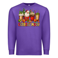 Purple Christmas Santa coffee cups current mood Premium Sweatshirt - MaliasSmallBusiness