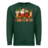 Sports Green Christmas Santa coffee cups current mood Premium Sweatshirt - MaliasSmallBusiness