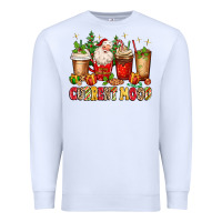 White Christmas Santa coffee cups current mood Premium Sweatshirt - MaliasSmallBusiness