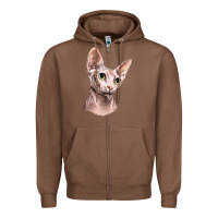 Chestnut Sphynx Cat Zipper Hoodie - LillyAllenDesigns