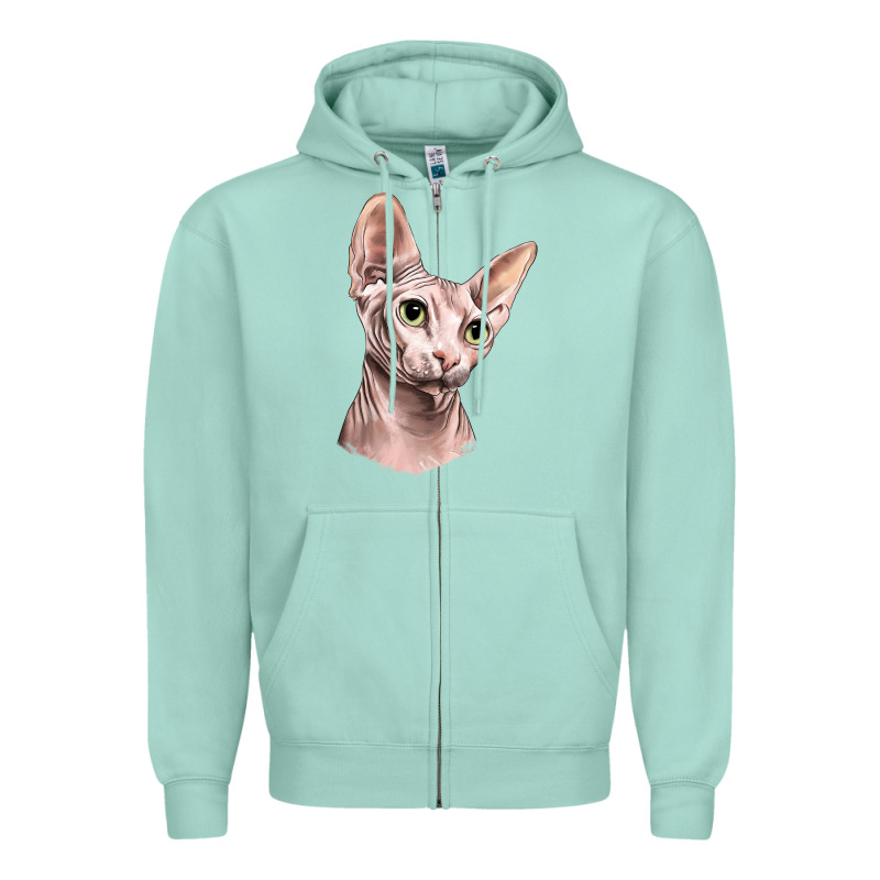 Sphynx Cat Zipper Hoodie by LillyAllenDesigns | Teevron