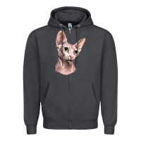 Smoke Sphynx Cat Zipper Hoodie - LillyAllenDesigns