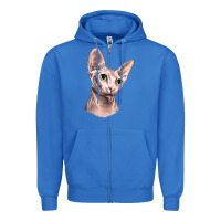 True Royal Sphynx Cat Zipper Hoodie - LillyAllenDesigns