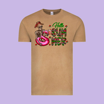Hello Summer Vintage Tee Designed By Cowhidedigitalart