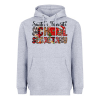 Heather Grey santa s favorite coffee school secretary Heavyweight Hoodie - MaliasSmallBusiness