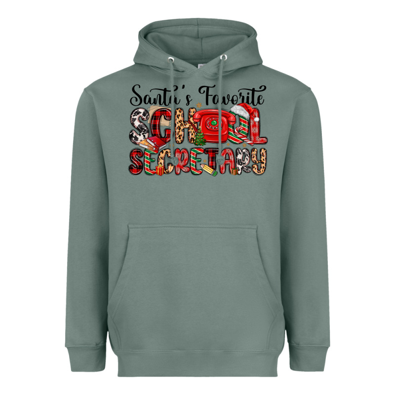 Santa S Favorite Coffee School Secretary Heavyweight Hoodie by MaliasSmallBusiness | Teevron