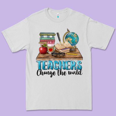 Teachers Change The World Premium Tee Designed By Barkaloodesign