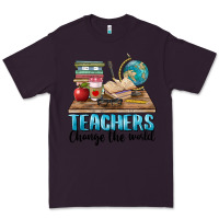 Plum teachers change the world Premium Tee - BarkalooDesign