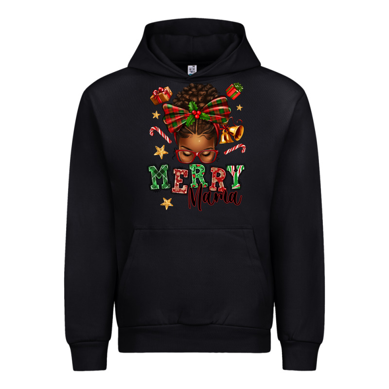 Merry Mama Afro Messy Bun Urban Hoodie by texasbilliewilder | Teevron