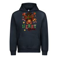 Navy merry mama afro messy bun Urban Hoodie - texasbilliewilder