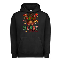 Pigment Black merry mama afro messy bun Urban Hoodie - texasbilliewilder