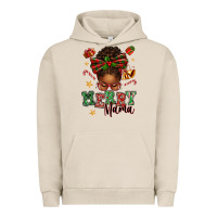 Pigment French Oak merry mama afro messy bun Urban Hoodie - texasbilliewilder