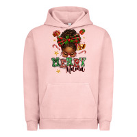 Pigment Salmon merry mama afro messy bun Urban Hoodie - texasbilliewilder