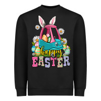 Black Happy Easter toddler car Heavyweight Sweatshirt - OliviaCreatesArt