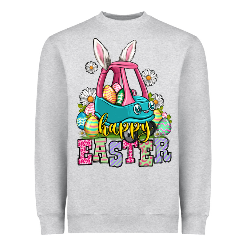 Happy Easter Toddler Car Heavyweight Sweatshirt by OliviaCreatesArt | Teevron