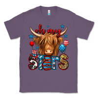 Lavender oh my stars 4th of july shaggy cow Classic Tee - Jasminsmagicworld