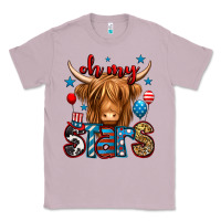 Lilac oh my stars 4th of july shaggy cow Classic Tee - Jasminsmagicworld