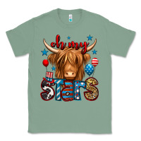 Sage oh my stars 4th of july shaggy cow Classic Tee - Jasminsmagicworld