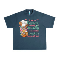 Midnight Navy a pinch of patience a dash of kindness a spoonful Urban Heavy Tee - JahusDesignShop