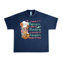 Navy a pinch of patience a dash of kindness a spoonful Urban Heavy Tee - JahusDesignShop