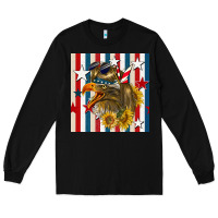 Black mullet eagle seamless pattern Long Sleeve Tee - BundleAndBundleShop
