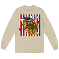 Mushroom mullet eagle seamless pattern Long Sleeve Tee - BundleAndBundleShop