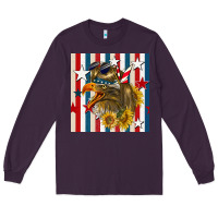Plum mullet eagle seamless pattern Long Sleeve Tee - BundleAndBundleShop
