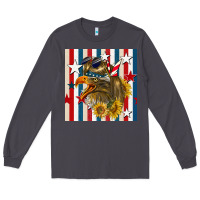 Smoke mullet eagle seamless pattern Long Sleeve Tee - BundleAndBundleShop
