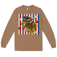 Toasted Coconut mullet eagle seamless pattern Long Sleeve Tee - BundleAndBundleShop