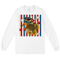 White mullet eagle seamless pattern Long Sleeve Tee - BundleAndBundleShop