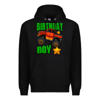 Black birthday boy monster truck Premium Hoodie - Jasminsmagicworld