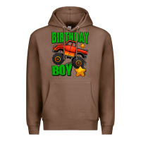 Chestnut birthday boy monster truck Premium Hoodie - Jasminsmagicworld