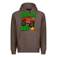 Coffee birthday boy monster truck Premium Hoodie - Jasminsmagicworld