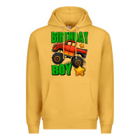 Mustard birthday boy monster truck Premium Hoodie - Jasminsmagicworld