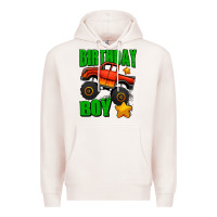 Pale Pink birthday boy monster truck Premium Hoodie - Jasminsmagicworld