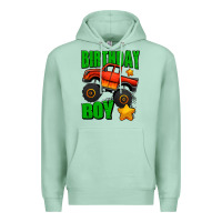 Seafoam birthday boy monster truck Premium Hoodie - Jasminsmagicworld