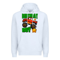 White birthday boy monster truck Premium Hoodie - Jasminsmagicworld