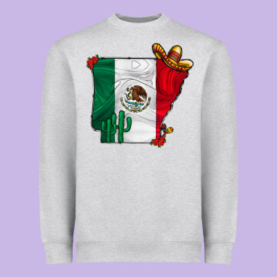 Mexica Oklahama Heavyweight Sweatshirt Designed By Cowhidedigitalart