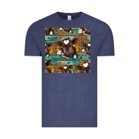 Vintage Denim western baby calf seamless pattern Vintage Tee - HRA Design Shop