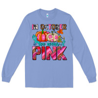 Colony Blue in october we wear pink with pumpkins Long Sleeve Tee - AdoDesignShop
