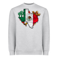Heather Grey mexica texas Heavyweight Sweatshirt - CowhideDigitalArt